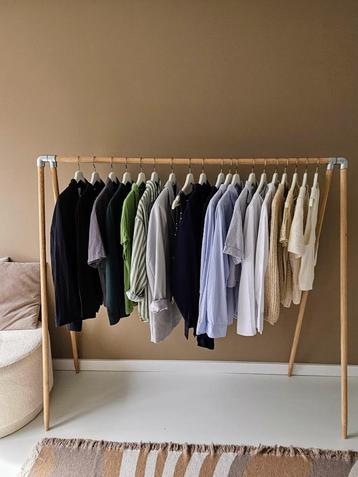 Kledingrek 155 cm breed - Zelfgemaakt kleding rek beschikbaar voor biedingen