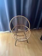 Stoel - vintage bamboe, Huis en Inrichting, Stoelen, Ophalen, Gebruikt, Bruin, Riet of Rotan