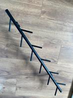 Mat Zwarte Wandkapstok met Haken, Wandkapstok, Gebruikt, Ophalen of Verzenden, Minder dan 100 cm