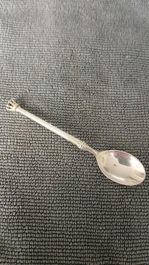 Verzilverde Theelepel met Kroontje, Antiek en Kunst, Antiek | Goud en Zilver, Zilver, Ophalen of Verzenden