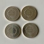 4x Frankrijk 50 Francs / Franc zilver 1975 - 1979, Verzenden, Overige landen, Zilver