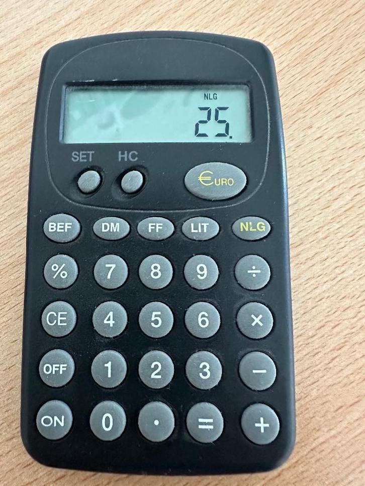 Vintage eurocalculator rekenmachine, Diversen, Rekenmachines, Gebruikt, Ophalen of Verzenden