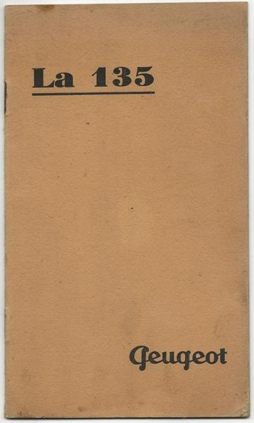 Peugeot La 135 notice entretien handleiding moto (1620z) beschikbaar voor biedingen