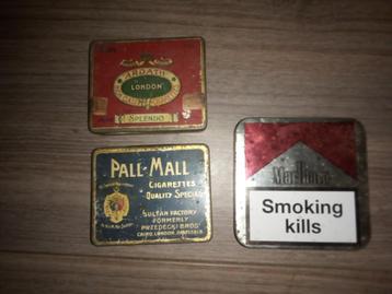 Vintage metalen sigaretten doosjes Marlboro, Pallmall, Ardat beschikbaar voor biedingen