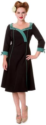 Banned * heel mooie rockabilly pinup dress ( maat L=40), Kleding | Dames, Jurken, Verzenden, Zwart, Zo goed als nieuw, Banned