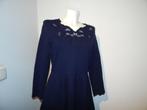 Ted Baker donker blauwe jurk open sier werk mooi 3/40, Maat 38/40 (M), Zo goed als nieuw, Knielengte, Ted Baker