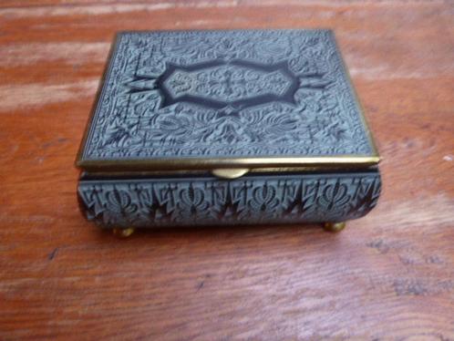Vintage koperen doosje met mooie decoratie, Antiek en Kunst, Antiek | Woonaccessoires, Ophalen of Verzenden