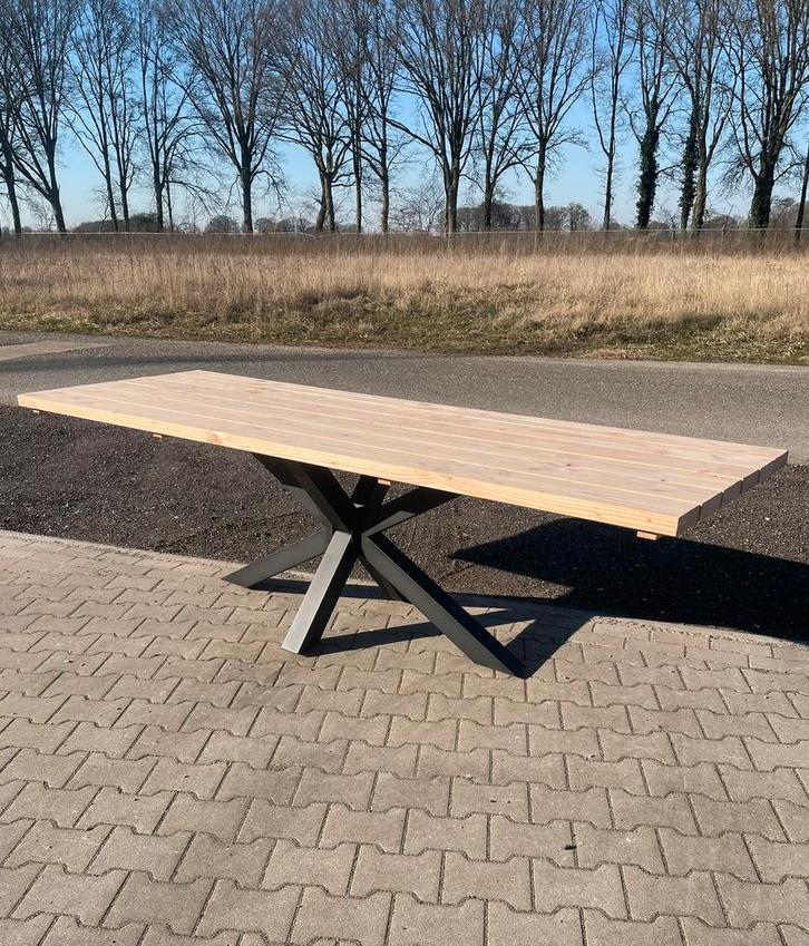 Massief Douglas Tuintafels - Met Matrix- Buitentafel Op Maat, Tuin en Terras, Tuintafels, Nieuw, Rechthoekig, Hout, Ophalen of Verzenden