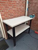 Werkbank met bankschroef⅞, Doe-het-zelf en Verbouw, Werkbanken, Ophalen, Zo goed als nieuw, 120 tot 170 cm, Bankschroef
