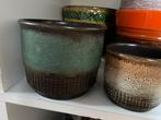 Vintage bloempotten, Tuin en Terras, Bloempotten, Rond, Ophalen of Verzenden, Zo goed als nieuw, Aardewerk