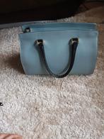 Blauwe Italiaanse leren handtas, Ophalen of Verzenden, Gebruikt, Blauw, Handtas