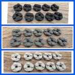 10 lego basis plaatjes 2x2 zwart, licht of donker grijs