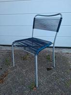 4x retro spaghetti stoel blauw grijs, Huis en Inrichting, Gebruikt, Blauw, Ophalen of Verzenden, Vier
