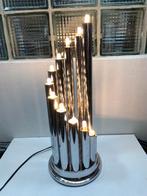 Vintage Italiaanse spiraalvormige verchroomde lamp jaren 70, Huis en Inrichting, Ophalen, Gebruikt, Metaal, Minder dan 50 cm