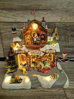Lemax santa's workshop bewegend verlicht originele doos kers, Diversen, Kerst, Ophalen of Verzenden, Zo goed als nieuw