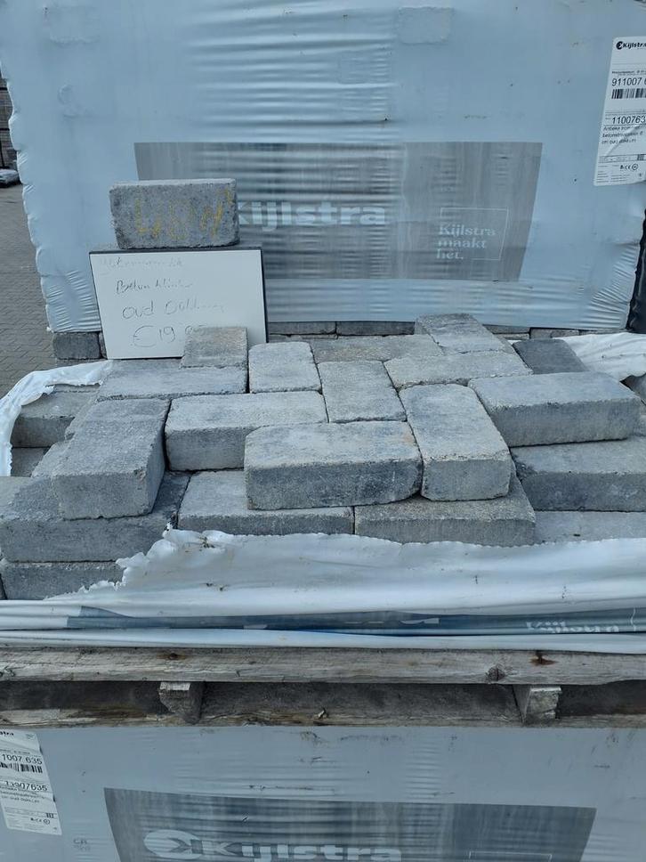 Mooie partij betonstraatstenen - 6cm - Oud Dokkum - 48m², Tuin en Terras, Tegels en Klinkers, Nieuw, Klinkers, Beton, 10 m² of meer