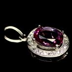 zilver hanger met roze mystic topaas, Overige voorstellingen, Verzenden, Nieuw, Roze