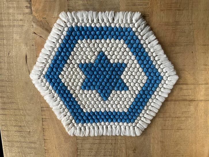 Vintage Handgemaakt Kleedje, Huis en Inrichting, Stoffering | Tapijten en Kleden, Zo goed als nieuw, Minder dan 50 cm, Minder dan 50 cm