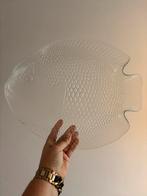 Vintage Arcoroc grote opdienschaal vis glas, Verzenden
