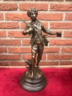 jongeman met brief, romantisch bronzen beeld, Ophalen of Verzenden, Brons