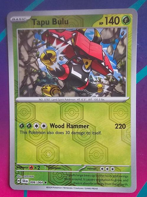 Pokémon kaart - Shrouded Fable - Tapu Bulu 6/64 reverse, Hobby en Vrije tijd, Verzamelkaartspellen | Pokémon, Nieuw, Losse kaart