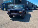 Jeep cherokee 4.0 mooie blauwe avonturier., Auto's, Jeep, Automaat, Zwart, Blauw, Leder