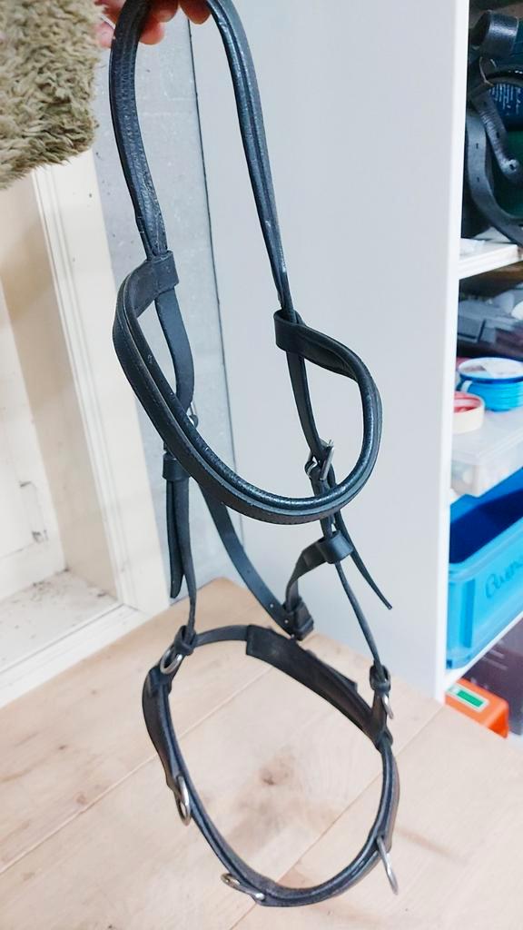 F. R.A. Baro Kaptoom zwart soepel leder full, Dieren en Toebehoren, Paarden en Pony's | Hoofdstellen en Tuigage, Zo goed als nieuw