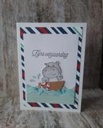 Kaart Stampin' Up! Nijlpaard in boot, verjaardag, Nieuw, Ophalen of Verzenden
