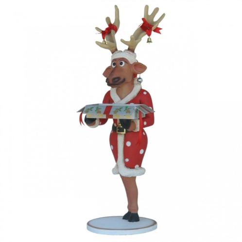 Funny Reindeer with Christmas Box – Rendier Hoogte 162 cm, Diversen, Kerst, Nieuw, Ophalen