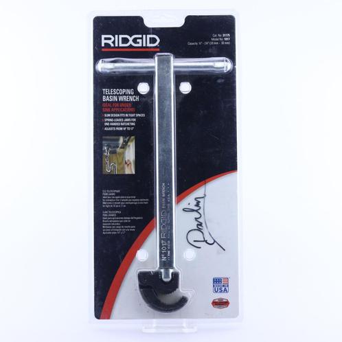 RIDGID 1017 wastafelmoertang uitschuifbare baksleutel 31175, Doe-het-zelf en Verbouw, Gereedschap | Handgereedschap, Zo goed als nieuw