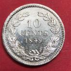 10 cent 1849. Unc., Zilver, Ophalen of Verzenden, 10 cent, Losse munt
