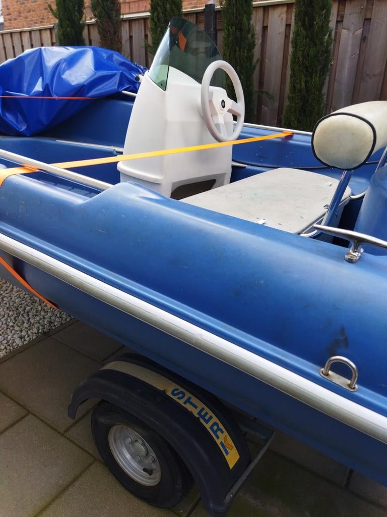 Polyester boot Rigiflex Jeanneau Cap 400, Watersport en Boten, Ophalen, 10 tot 30 pk, Gebruikt, Tot 6 meter