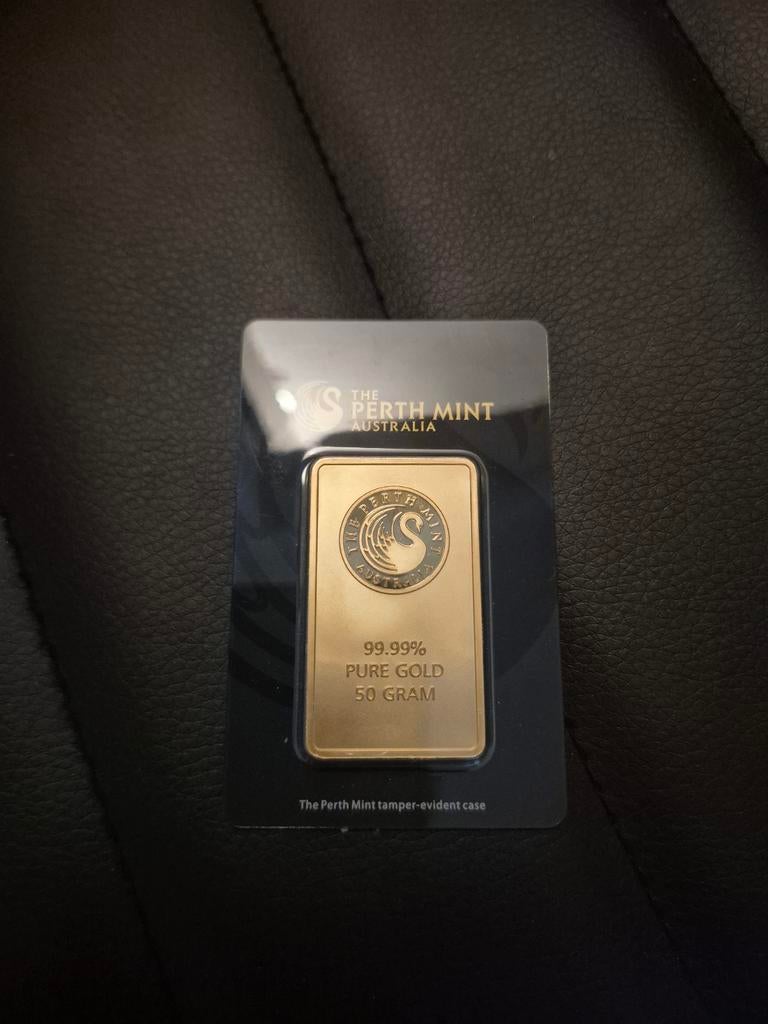 The Perth Mint 50g Goudbaar - 99.99% Puur Goud, Ophalen
