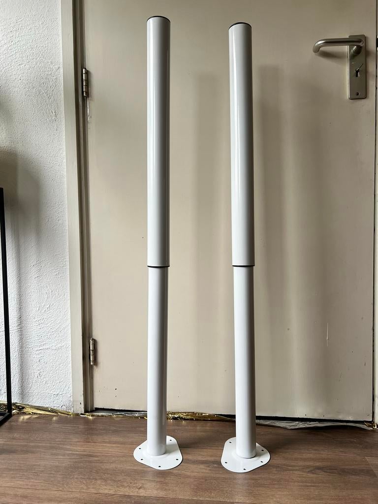 Duraline meubelpoot 2 stuks Tess verstelbaar wit 70-110 cm, Ophalen, Tafelpoot, 100 tot 150 cm, Rond