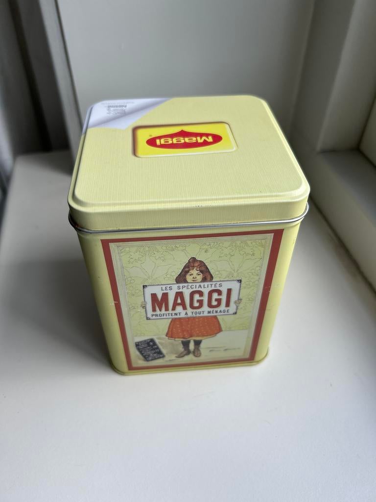 Vintage Maggi Blik - Decoratief Bewaarblik, Ophalen of Verzenden, Gebruikt, Overige, Overige merken
