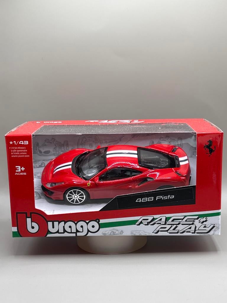 Bburago Ferrari 488 Pista 1:43 nieuw, Hobby en Vrije tijd, Modelauto's | 1:43, Overige merken, Auto, Nieuw, Ophalen of Verzenden