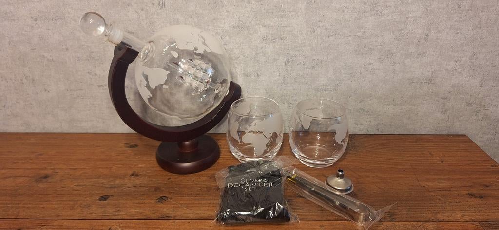 Whisky karaf set met glazen, Ophalen, Zo goed als nieuw, Glas