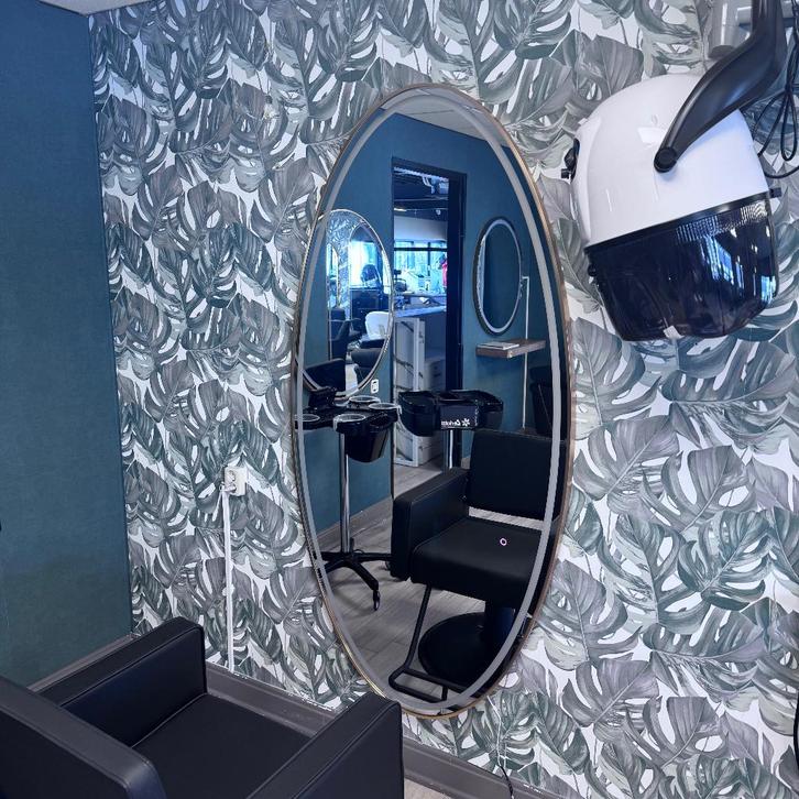 Kaptafel Ovaal Spiegel Led Verlichting Gold Goud Kapsalon, Huis en Inrichting, Woonaccessoires | Overige, Nieuw, Ophalen of Verzenden