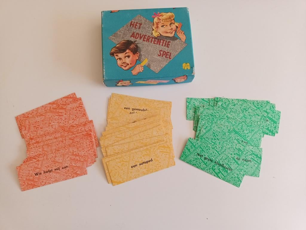 Het Advertentiespel - van Jumbo (jaren 60), Verzamelen, Speelkaarten, Jokers en Kwartetten, Ophalen of Verzenden, Gebruikt