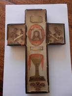 Antieke kruis Relikwie houder, Ophalen of Verzenden, Gebruikt, Overige typen, Christendom | Katholiek