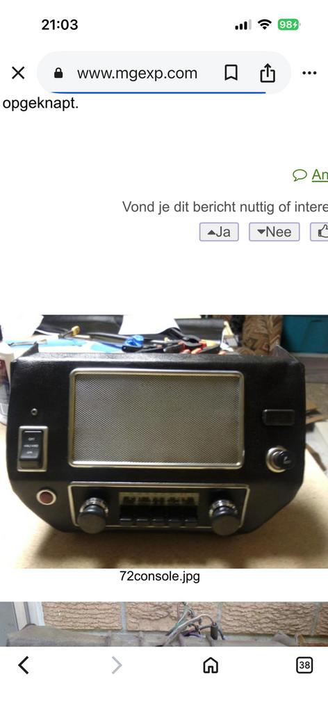 gezocht middenconsole radio austin sprite, Auto diversen, Ophalen of Verzenden, Zo goed als nieuw