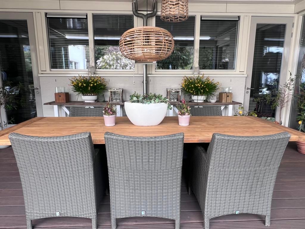 Intratuin tuinset (excl. tafel), Tuin en Terras, Tuinsets en Loungesets, Ophalen, Kunststof, Gebruikt, 6 zitplaatsen