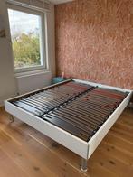 Lattenbodems Ubica, 2 stuks 80x200 incl. bedombouw 160x200, Ophalen, Wit, Tweepersoons, Zo goed als nieuw