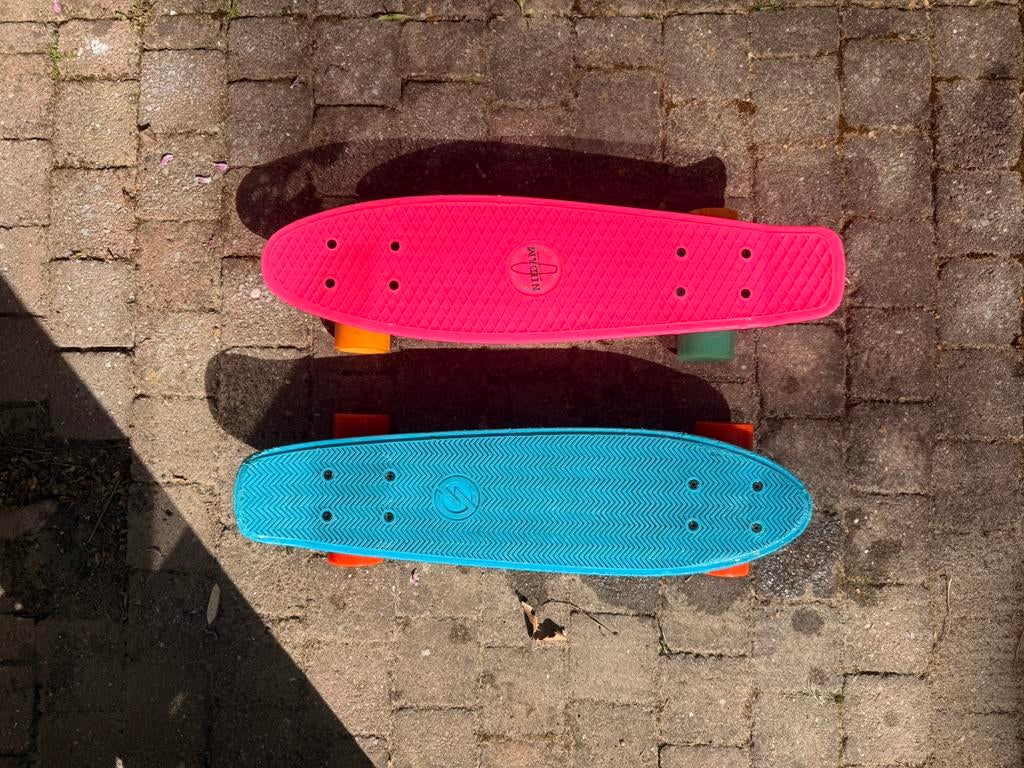2 pennyboards / mini skateboards – vrolijke kleuren, Ophalen, Gebruikt, Skateboard