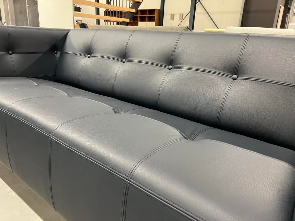 Nieuw Gelderland 6111 Bank 2,5 Zits Donkerblauw leer Design, Ophalen of Verzenden, Rechte bank, Minder dan 150 cm, Gelderland