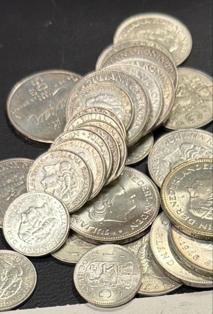 1 kilo Nederlands munt zilver (netto), Koningin Juliana, Zilver, Losse munt, Overige waardes