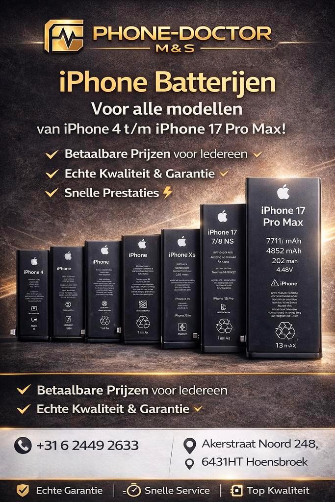 iPhone Batterijen van Topkwaliteit!, Audio, Tv en Foto, Fotografie | Accu's en Batterijen, Zo goed als nieuw, Ophalen of Verzenden