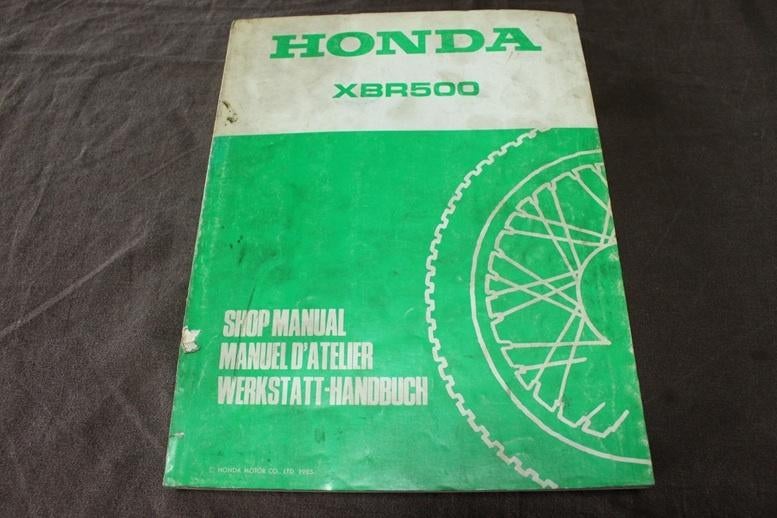 Honda XBR500 1985 motorcycle shop manual handbuch XBR 500, Motoren, Ophalen of Verzenden, Honda
