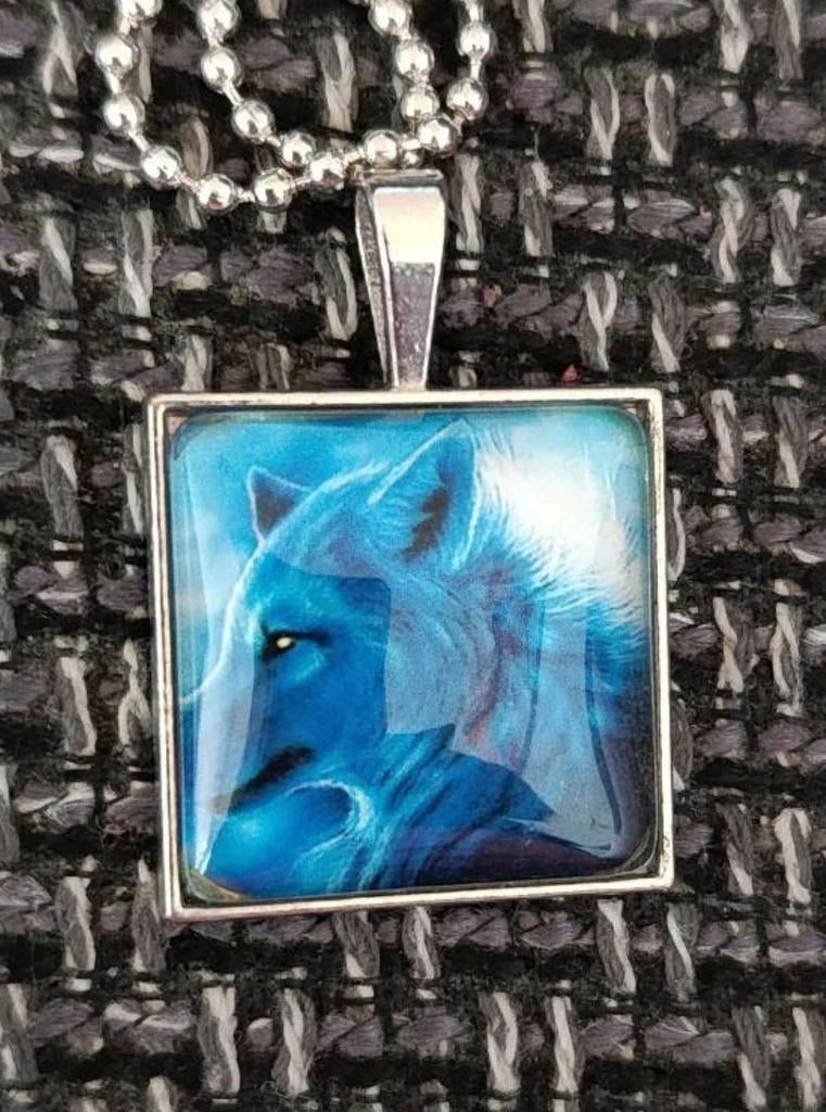 Ketting wolf, Verzenden, Nieuw, Zilver, Met hanger