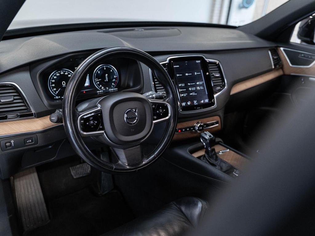 Volvo XC90 2.4 D5 Grijs kenteken Pano ACC Lane Trekhaak, Euro 6, 7 stoelen, Zwart, Leder